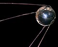 Image 28In 1957, the Soviet Union launches to space Sputnik 1, the first artificial satellite (from 1950s)