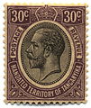 Марка номиналом 30 центов с изображением Георга V, 1927 г.