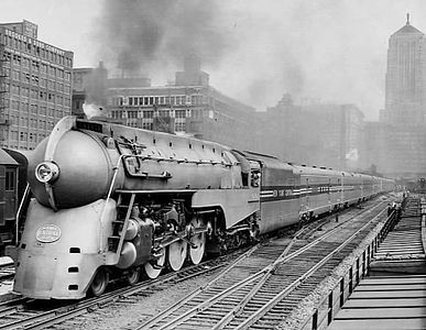 New York Central's 20th Century Limited Hudson 4-6-4 Streamlined locomotive (c. 1939)