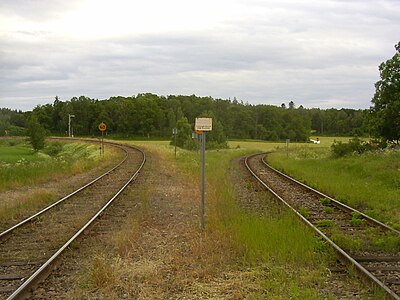 Duas ferrovias em Bjärka-Säby