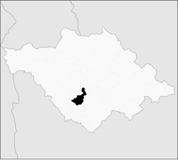 トラスカラ州内トラスカラ・デ・シコテンカトルの位置の位置図