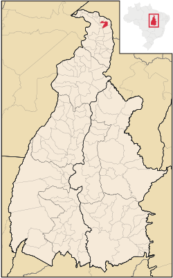 Localização de Sítio Novo do Tocantins no Tocantins