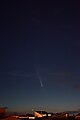 La cometa Tsuchinshan-ATLAS tramonta sui cieli di Grammichele in Sicilia il 13 ottobre 2024.