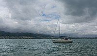 View to the lake from between Weyregg am Attersee and Steinwand