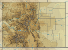 Map showing the location of Saint Vrain Glaciers