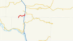 A map of the southwestern section of Washington near the Columbia River with SR 506, running east–west from Ryderwood to Interstate 5, highlighted in red.