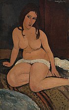 Sitting Nude by Amedeo Modigliani. 1917