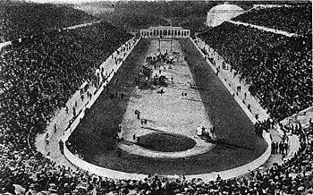 Das Panathinaikon-Stadium in Athen 1906