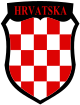 Sleeve insignia with the Croatian chessboard shield worn on the right upper arm.