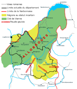 Carte des peuples gaulois en Isère
