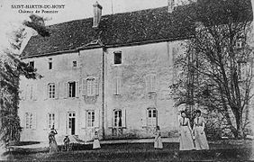 Château de Pommier, carte postale ancienne.