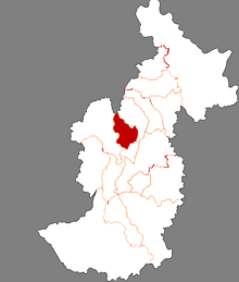 Location of Shangganling District in Yichun