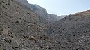 Deep ravine on the left branch of Wadi Litibah, a tributary of Wadi Ghalilah. Emirate of Ras Al Khaimah (UAE)