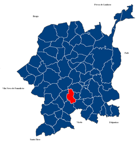 Localização no Município de Guimarães