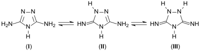 Tautomere Formen von Guanazol