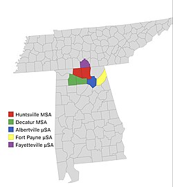 Location of Greater Huntsville