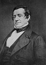 Washington Irving. Copy daguerreotype by Mathew Brady, reverse of original by John Plumbe.