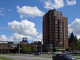 Kråkkärrets köpcentrum Östra centrum och tornhuset.