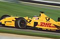 Takuma Sato driving the Jordan EJ12 at the 2002 United States Grand Prix.