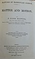 "ম্যাটার অ্যান্ড মোশন" এর ১৮৮২ কপির শিরোনাম পৃষ্ঠা