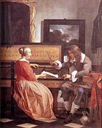 Gabriel Metsu Hombre y mujer sentados en el virginal, en torno a 1659 Londres, The National Gallery