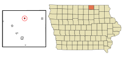 Location of Stacyville, Iowa