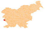 The location of the Municipality of Miren-Kostanjevica