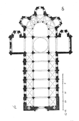 Plan de l'église d'après Viollet-le-Duc.