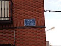 Calle dedicada a José María de la Fuente y Morales en Pozuelo de Calatrava.