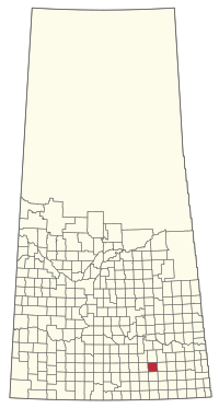 Location of the RM of Wellington No. 97 in Saskatchewan