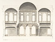Section view in architectural design