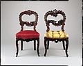 Side chairs, laminated rosewood, 1859.