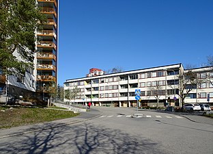 Kvarteret Schackbrädet rakt fram.