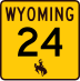 Wyoming Highway 24 marker