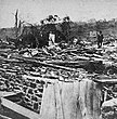 Image of a house destroyed by the Wallingford Tornado of 1878
