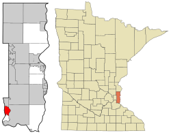 Location of the city of St. Paul Park within Washington County, Minnesota