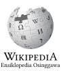 Wikipedia logo displaying the name "Wikipedia" and its slogan: "The Free Encyclopedia" below it, in Dusun