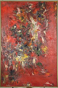 Evening Flame, 1955, 48" × 32", oil on canvas
