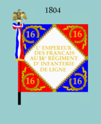 Drapeau du 1er bataillon de 1804 à 1812 (avers).