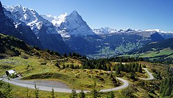 Blick von der Grossen Scheidegg auf die Eiger-Nordwand.