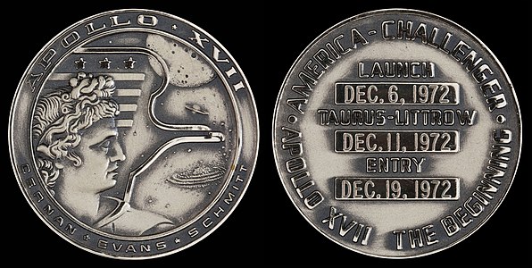 Robbins medallion of Apollo 17, by the Robbins Company