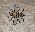 Mosaic bee, on the floor of landing outside Great Hall, Manchester Town Hall, symbolic of Manchester's industriousness
