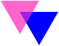 Biangles (represents bisexuality)