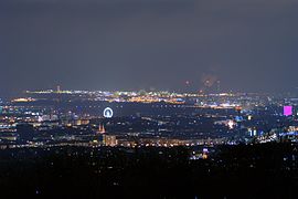 Blick vom Cobenzl auf das nächtliche Wien