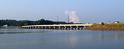 Buster Boyd Bridge coming into Lake Wylie.