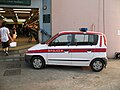 A small police car (Hyundai Atos) specially designed for islands and the Victoria Peak.