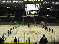 Arena in hockey configuration, after renovations