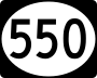 Mississippi Highway 550 marker