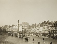 Photo de la Grand'Place de Lille durant la Première Guerre mondiale.