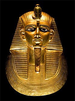 Gold funerary mask of pharaoh Psusennes I